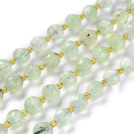 Chapelets de perles en préhnite naturelle G-A030-B07-8mm-1
