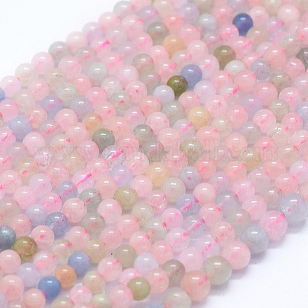 Chapelets de perles en morganite naturelle G-D0013-55-1