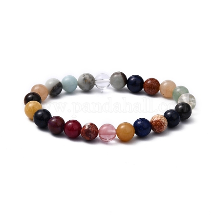 Perles assorties pierre bracelets X-BJEW-Q300-1
