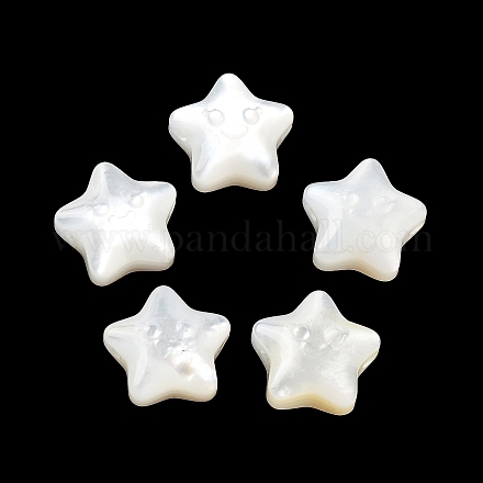 Perles de coquillage blanc naturel SHEL-M020-02A-1