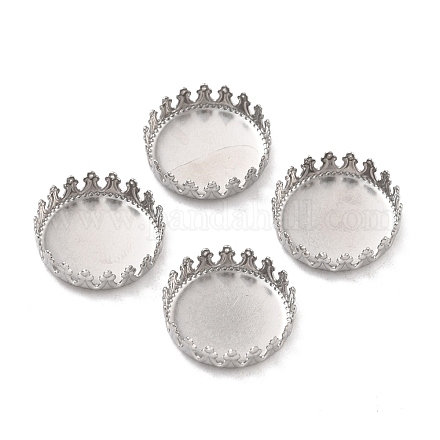 316 Surgical Stainless Steel Cabochon Tray Settings STAS-I187-05C-P-1