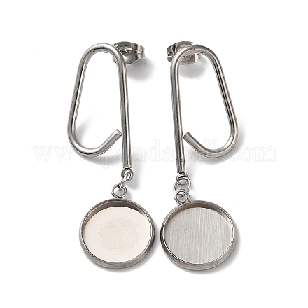 Accessoires de puces d'oreilles en 304 acier inoxydable STAS-P328-10P-1