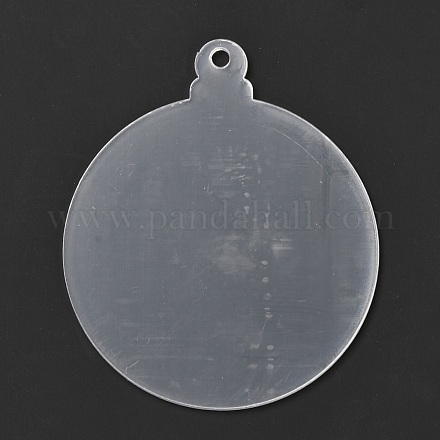 Décorations de pendentif transparent acrylique boule de noël HJEW-F013-07-1