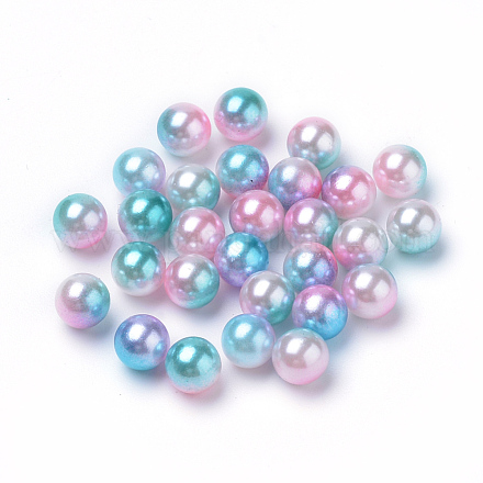 Regenbogen Acryl Nachahmung Perlen OACR-R065-10mm-A05-1