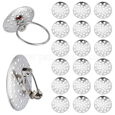 SUNNYCLUE Iron Finger Ring/Brooch Sieve Findings IFIN-SC0001-34-1