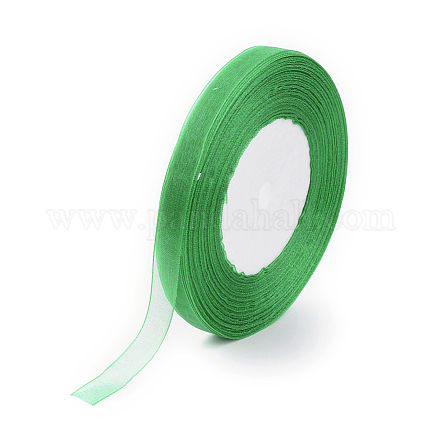 薄地オーガンジーリボン  結婚式の装飾のための広いリボン  濃い緑  3/4インチ（20mm）  25ヤード（22.86M） H0BZB084-1