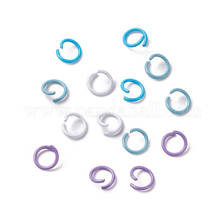 Spray Painted Iron Open Jump Rings IFIN-D088-01A-1