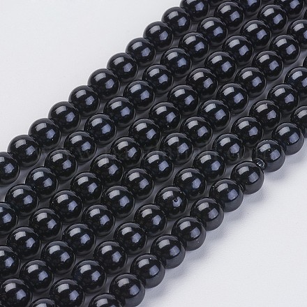 Brins de perles de verre teints écologiques HY-A008-6mm-RB080-1