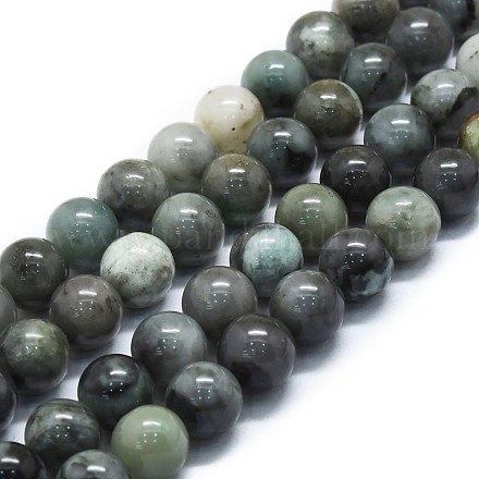 Fili di perle di quarzo smeraldo naturale G-P457-C03-05-1