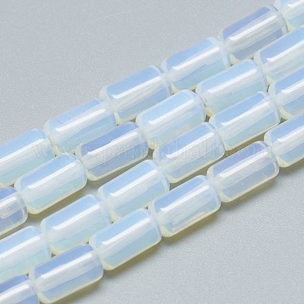Fili di perle di vetro opalite G-T078-16-1