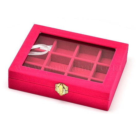 Boîtes à bijoux en bois rectangle OBOX-L001-04C-1