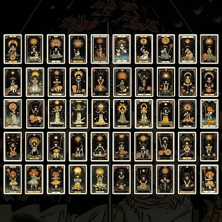 Autocollant papier thème tarot&nbsp;DIY-C082-05E-1