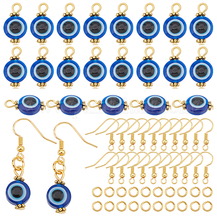 Arricraft fai da te kit per la creazione di orecchini blu malocchio DIY-AR0002-85-1