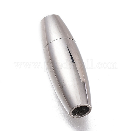 Smooth Surface 304 Stainless Steel Bracelet Magnetic Clasps with Glue-in Ends STAS-XCP0001-14-1