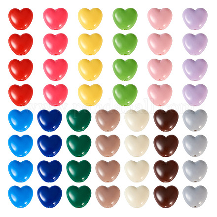 130pcs 13 Farben undurchsichtige Acrylperlen OACR-TA0001-37-1