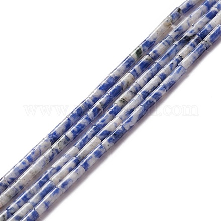 Perles de jaspe tache bleue naturelle G-A201-B11-1