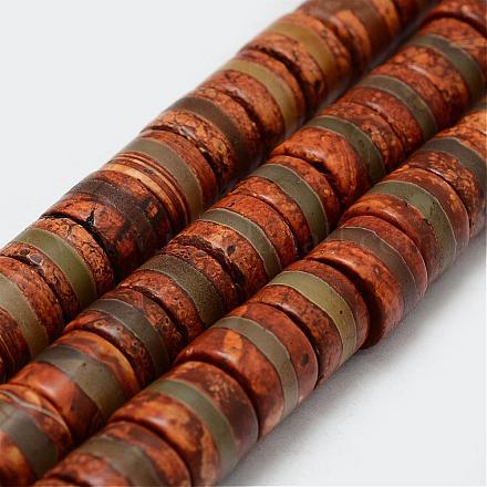 Тибетский стиль полосатый узор бусины дзи пряди TDZI-G010-W01-1