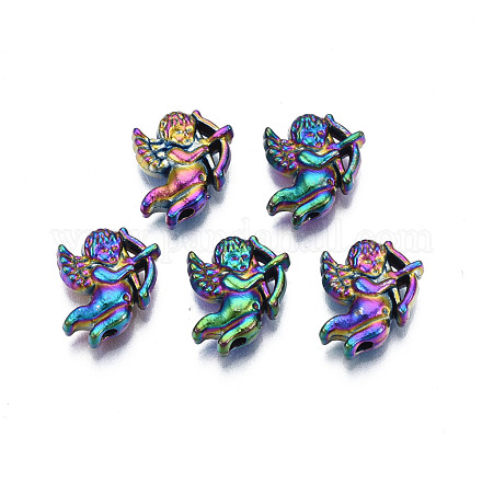 Perlas de aleación de color arco iris chapado en estante PALLOY-S180-330-1
