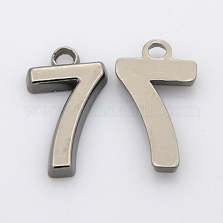 Rack Plated Zinc Alloy Number Charms PALLOY-A062-7B-NR-1
