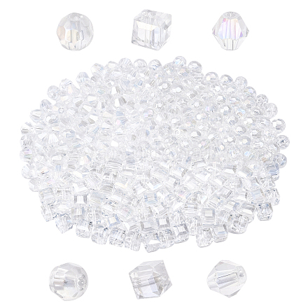 Sunnyclue 240 pz 3 perle di vetro placcato stile EGLA-SC0001-07-1