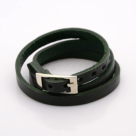 Imitation Leather Triple Wrap Bracelets BJEW-C300-5P-1