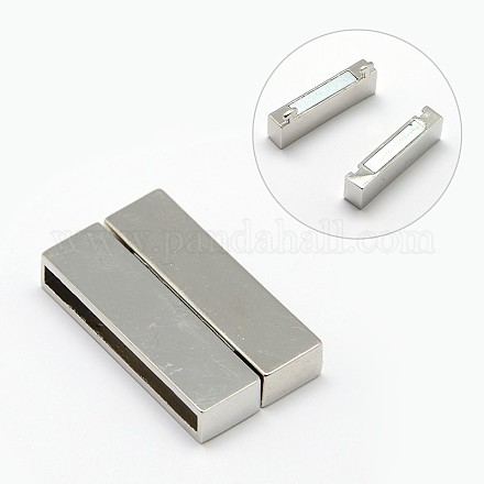 Rectangle Alloy Magnetic Clasps PALLOY-P074-01-FF-1