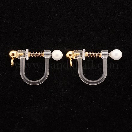 Accessoires de boucles d'oreilles clips à vis en 304 acier inoxydable STAS-G247-03G-1