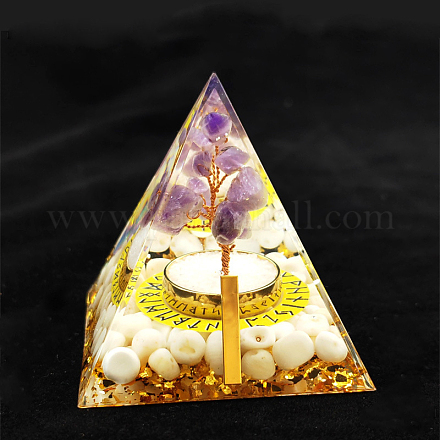Decorazioni per display in resina piramidale orgonite simbolo runa vichinga DJEW-PW0006-02A-1