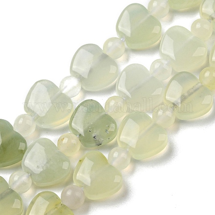Chapelets de perles en jade naturelle nouvelle G-C062-A06-01-1