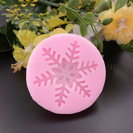 Moldes de silicona de calidad alimentaria diy con forma de copo de nieve AJEW-P046-34-L-1
