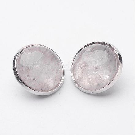 Boucles d'oreille en cristal à cristaux liquides EJEW-A051-A002-1