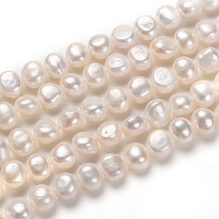 Fili di perle di perle d'acqua dolce coltivate naturali PEAR-L033-54-1