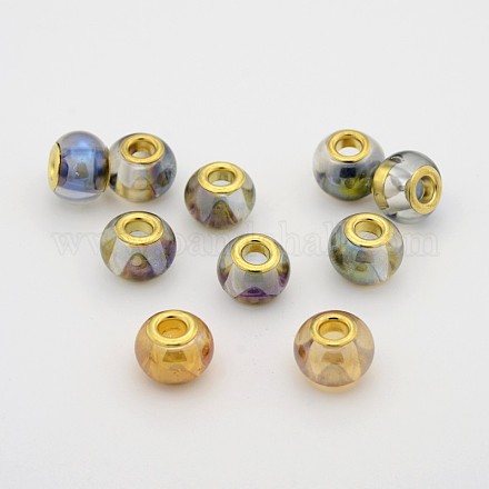 Large Hole Glass European Beads GPDL-J003-M-1