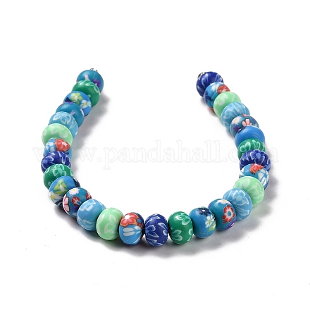 Handmade Polymer Clay Beads Strands X-CLAY-G110-01-1