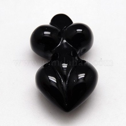 Natural Obsidian Pendants G-D448-05-1