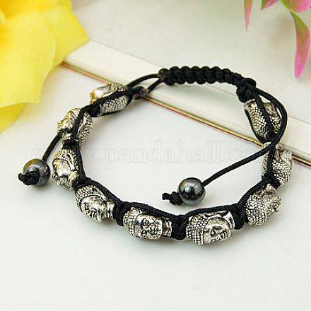 Fashion Buddha Braided Bracelets BJEW-G128-2-1