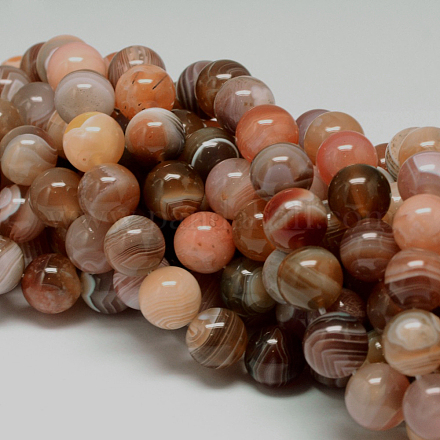 Natural Botswana Agate Beads Strands G-P132-08-8mm-1