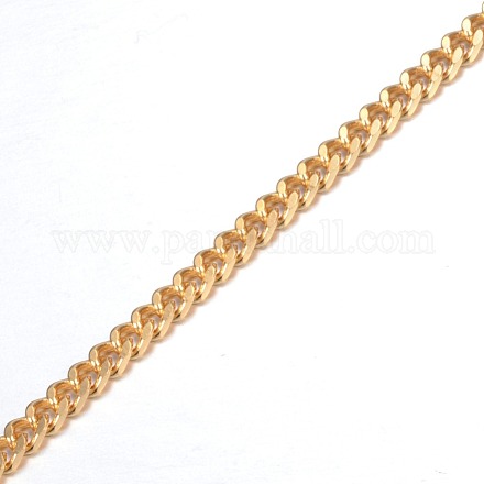 Ion Plating(IP) 304 Stainless Steel Curb Chains CHS-P002-07G-0.6MM-1