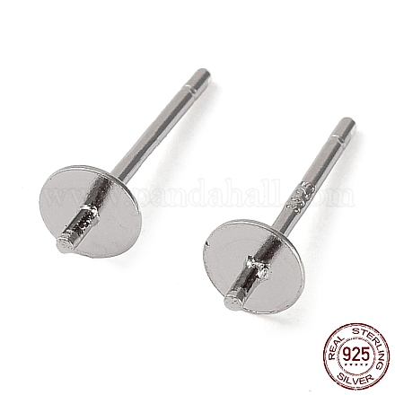 Серьги-пусеты из серебра 925 пробы с родиевым покрытием STER-E068-01A-P-1