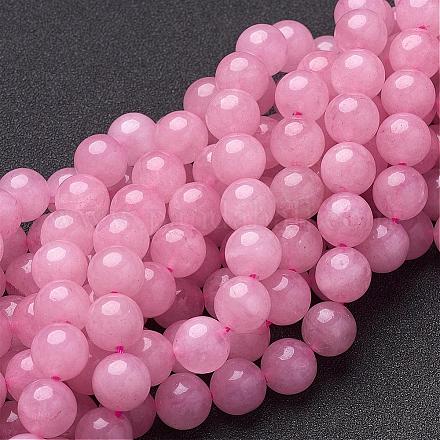 Granos naturales de abalorios de cuarzo rosa GSR10mmC034-1