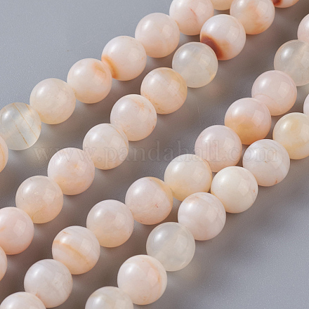 Brins de perles d'agate à bandes naturelles X-G-O181-10B-1