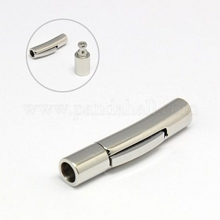304 Stainless Steel Bayonet Clasps X-STAS-I013-4mm-1