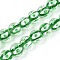 Handmade Lampwork Beads Strands, Bead in Bead, Round, Lime Green, 12~12.5mm, Hole: 1.4~1.6mm, about 45pcs/strand, 19.29 inch(49cm)