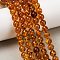 Natural Amber Beads Strands, Round, 8~9mm, Hole: 0.5mm, about 48pcs/strand, 14.76 inch(37.5cm)