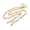 Brass Cable Chain Necklace Making, with Natural Red Agate, Rack Plating, Long-Lasting Plated, Real 18K Gold Plated, Solded, 19.49 inch(49.5cm)