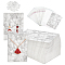 Cardboard Jewelry Display Cards, with Plastic Ear Nuts and Zip Lock Bags, Rectangle, White, 300pcs/set