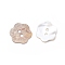 2-Hole Shell Buttons, Flower, Seashell Color, 13x1mm, Hole: 1.5mm