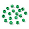 Spray Painted Alloy Beads, Round, Sea Green, 4x3mm, Hole: 1.2mm