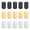 15Pcs 3 Colors 304 Stainless Steel Pendants, Rectangle, Stamping Blank Tag, Mixed Color, 35x19.5x1mm, Hole: 3mm, 5pcs/color