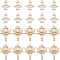 20Pcs 2 Style Rack Plating Brass Micro Pave Clear Cubic Zirconia Pendants, Long-Lasting Plated, Cadmium Free & Lead Free, Mixed Shapes, Light Gold, 14~20.5x11~15.5x3.5~4mm, Hole: 1.2~1.5mm, 10pcs/style